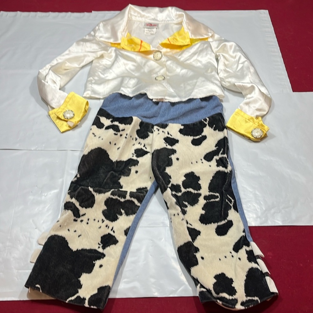 Toy Story JESSE Costume DISNEY 4 6X white western shirt cow print pants COWGIRL